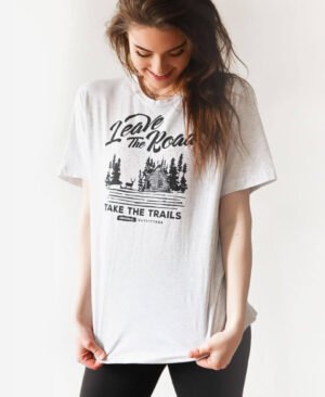 Take The Trails White Female T-Shirt